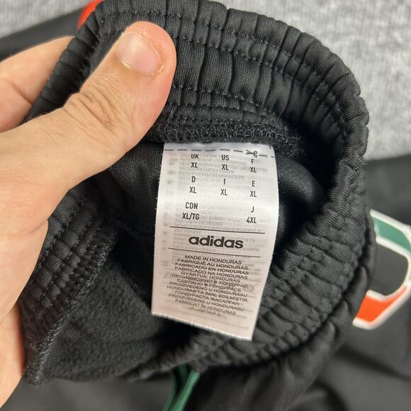 Miami Hurricanes Pants Mens XL Black College Football Team Issued Track Adidas - Picture 7 of 12